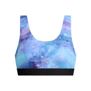 MeUndies FeelFree curvy U-back bralette/sports bra - galaxy/space print